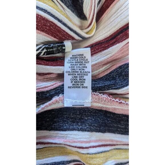 Est 1946 Top Women's Sz 22/24W Striped V-neck Flutter Sleeve, Tie Front Accent - Picture 8 of 8